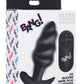 Bang! 21x Vibrating Silicone Rechargeable Swirl Butt Plug with Remote Control - Black