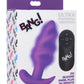 Bang! 21x Vibrating Silicone Rechargeable Swirl Butt Plug with Remote Control - Purple