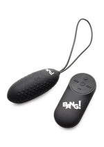 Load image into Gallery viewer, Bang! 28x Nubbed Rechargeable Silicone Egg with Remote Control - Black
