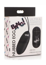 Load image into Gallery viewer, Bang! 28x Nubbed Rechargeable Silicone Egg with Remote Control - Black
