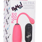 Bang! 28x Plush Silicone Rechargeable Egg with Remote Control - Pink