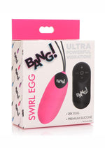 Load image into Gallery viewer, Bang! 28x Swirl Rechargeable Silicone Egg with Remote Control - Pink
