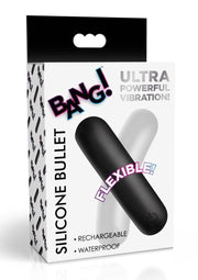 Bang! Bg Flexible Rechargeable Silicone Bullet - Black