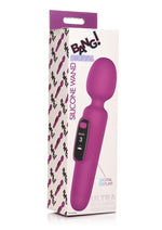 Load image into Gallery viewer, Bang! Digital Rechargeable Silicone Wand Vibrator - Purple
