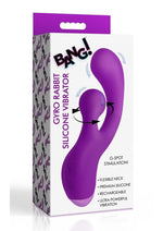 Load image into Gallery viewer, Bang! Gyro Rabbit Rechargeable Silicone Vibrator - Purple
