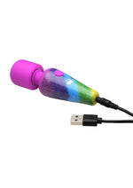 Load image into Gallery viewer, Bang! Rainbow Mini Wand Rechargeable Silicone Vibrator
