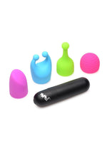 Load image into Gallery viewer, Bang! Rechargeable Bullet with 4 Attachments - Black/Glow In The Dark
