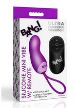 Load image into Gallery viewer, Bang Silicone Rechargeable Mini Vibrator with Remote Control - Purple
