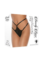 Load image into Gallery viewer, Barely Bare Black Diamond Thong Panty - Black - One Size

