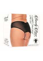 Load image into Gallery viewer, Barely Bare Crotchless Mesh Brief - Black - Plus Size/Queen
