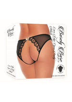 Load image into Gallery viewer, Barely Bare Lace Edge Open Panty - Black - One Size