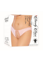Load image into Gallery viewer, Barely Bare Lace Edge Open Panty - Peach/Pink - Plus Size/Queen