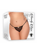 Load image into Gallery viewer, Barely Bare Lace Open Panty - Black - Plus Size/Queen
