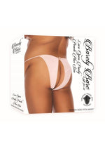 Load image into Gallery viewer, Barely Bare Lace Open Panty - Peach/Pink - Plus Size/Queen
