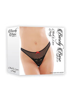 Load image into Gallery viewer, Barely Bare Mesh and Lace Panty - Black - One Size