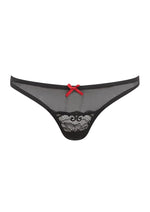 Load image into Gallery viewer, Barely Bare Mesh and Lace Panty - Black - One Size