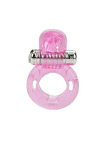 Load image into Gallery viewer, Basic Essentials Bunny Enhancer Vibrating Cock Ring with Clitoral Stimulation
