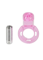 Load image into Gallery viewer, Basic Essentials Bunny Enhancer Vibrating Cock Ring with Clitoral Stimulation
