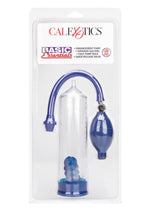 Load image into Gallery viewer, Basic Essentials Penis Pump - Blue/Clear
