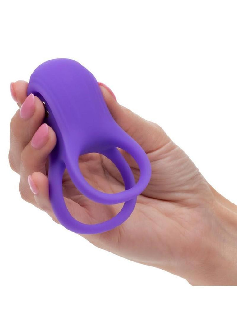 Basic Essentials Rechargeable Dual Support Silicone Cock Ring