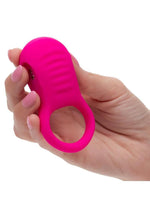 Load image into Gallery viewer, Basic Essentials Rechargeable Ridge Rider Silicone Cock Ring
