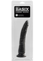 Load image into Gallery viewer, Basix Dong Slim 7 with Suction Cup - Black - 7in