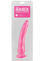 Load image into Gallery viewer, Basix Dong Slim 7 with Suction Cup - Pink - 7in
