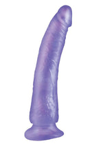 Load image into Gallery viewer, Basix Dong Slim 7 with Suction Cup - Purple - 7in