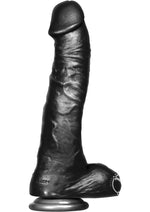 Load image into Gallery viewer, BBC Big Black Cock Twizted Dildo with Balls - Black - Large - 11.75in

