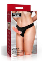 Load image into Gallery viewer, Bedroom Bliss ChÃ©rie Thong Strap-On Panty Harness - Black - Small