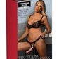 Bedroom Bliss Velvet Kiss Strap-On Harness - Black