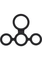 Load image into Gallery viewer, Big Man&#39;s Spreader Silicone Cock Ring - Black
