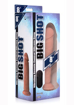 Load image into Gallery viewer, Big Shot Silicone Vibrating Remote Control Rechargeable Dildo - Vanilla - 8in
