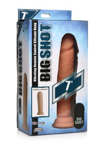 Load image into Gallery viewer, Big Shot Wireless Vibrating Silicone Dildo - Vanilla - 7in
