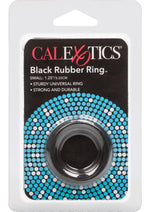 Load image into Gallery viewer, Black Rubber Cock Ring - Black - Small
