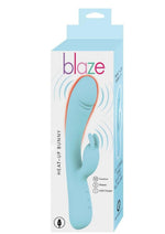 Load image into Gallery viewer, Blaze Heat Up Bunny Rechargeable Silicone Vibrator - Blue
