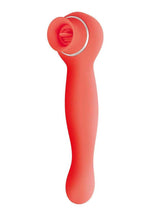 Load image into Gallery viewer, Blaze Luscious Licker Rechargeable Silicone Dual End Vibrator - Coral/Pink
