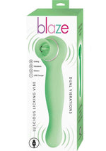 Load image into Gallery viewer, Blaze Luscious Licker Rechargeable Silicone Dual End Vibrator - Green/Mint
