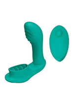 Load image into Gallery viewer, Blaze Remote Control Satisfier Rechargeable Silicone Mini Vibrator - Aqua