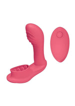 Load image into Gallery viewer, Blaze Remote Control Satisfier Rechargeable Silicone Mini Vibrator - Coral