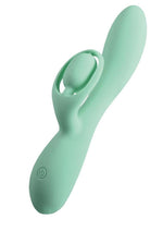 Load image into Gallery viewer, Blaze Romantic Rechargeable Silicone Vibrator - Aqua/Blue
