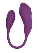 Load image into Gallery viewer, Blaze Triumph Rechargeable Silicone Dual Vibrator - Purple
