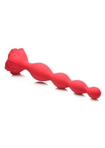 Load image into Gallery viewer, Bloomgasm Beaded Bloom 9x Rechargeable Silicone Beaded Rose Anal Vibrator - Red