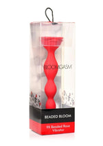 Load image into Gallery viewer, Bloomgasm Beaded Bloom 9x Rechargeable Silicone Beaded Rose Anal Vibrator - Red