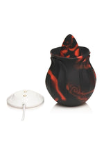 Load image into Gallery viewer, Bloomgasm Black Kiss Rimming Rose Rechargeable Silicone Clitoral Vibrator