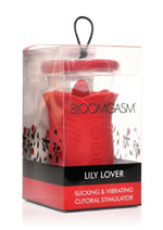 Load image into Gallery viewer, Bloomgasm Lily Lover Sucking and Vibrating Rechargeable Silicone Clitoral Stimulator - Red