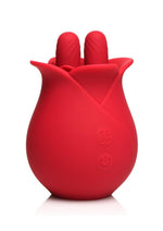 Load image into Gallery viewer, Bloomgasm The Rose Fondle 10x Silicone Rechargeable Massaging Rose Clit Stimulator - Red
