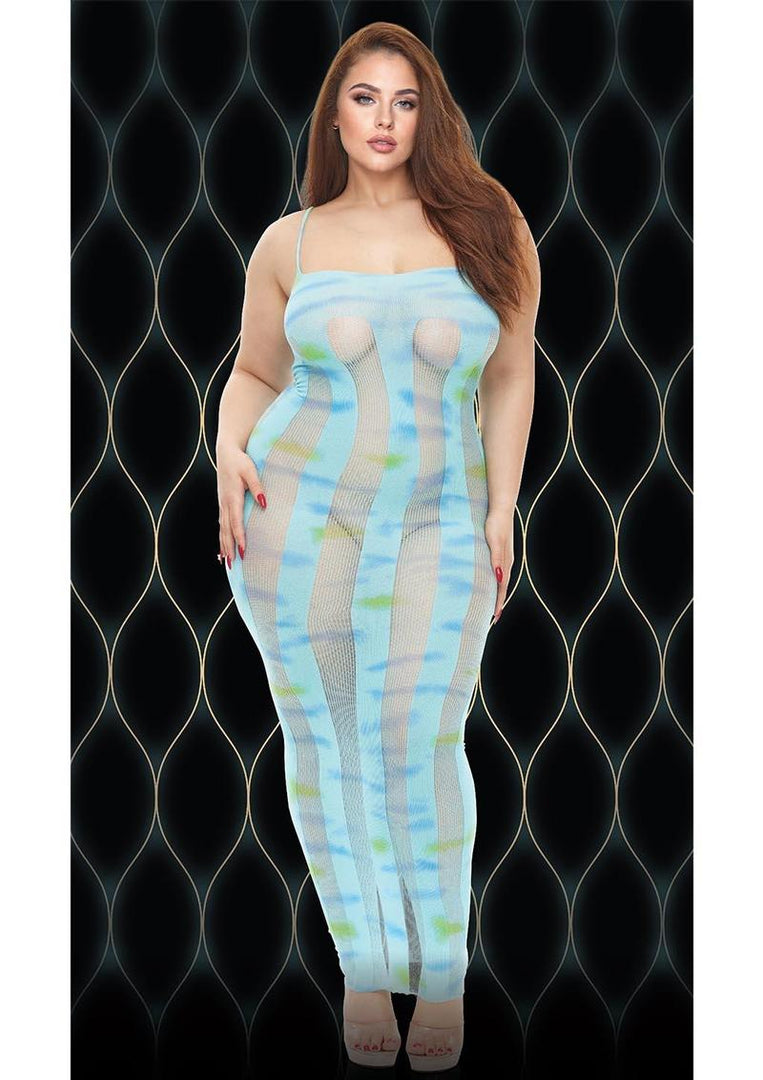 Blue Horizon Maxi Dress - Blue/Green - Queen