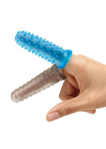 Load image into Gallery viewer, Blue Line Anal Stimulating Finger Sleeves
