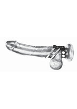 Load image into Gallery viewer, Blue Line C and B Gear Double Metal Cock Ring with Adjustable Snap Ball Strap
